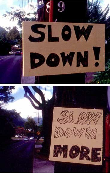 traffic calming slide